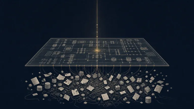 messy data organized with a semantic layer